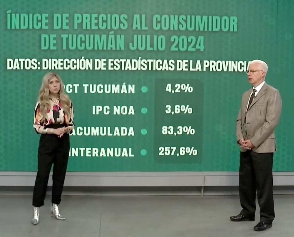 Robinson describe la inflación de julio