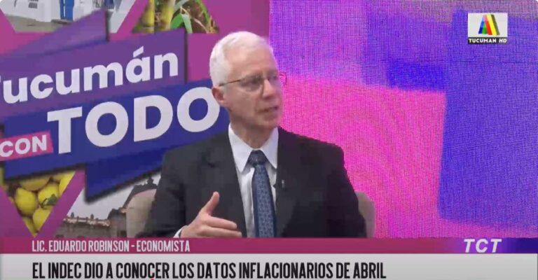 Robinson explica la inflación de abril